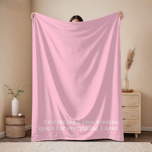 Blanket with Inspirational Quote | Soft Throw for Home Décor, Perfect Gift for Self-Care, Housewarming, or Birthdays, Mental Health