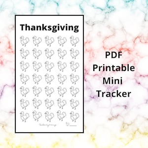 PDF Thanksgiving Savings Tracker | A6 Mini Savings Printable