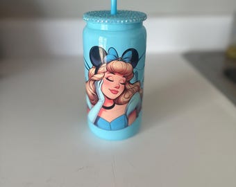 Vaso de cristal de Cenicienta de 16 oz