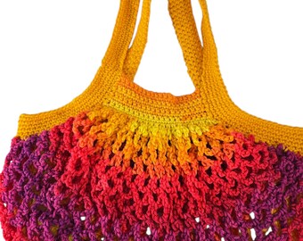 Acrylic crocheted market bag&#39;s