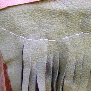 Medicine Bag, Leather Pouch, Lapiz Lazuli, Earthy, Tribal Jewellery, Festival Bag, Olive Green image 5