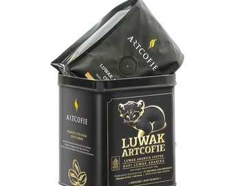 Artcofie コピ・ルアク アラビカ – 缶入り 100g – 挽きまたは豆