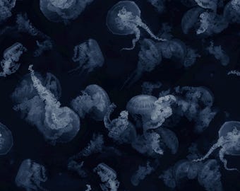 Jellyfish Wallpaper ~ Blue