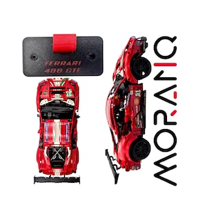 Wall Mount for LEGO Ferrari 488 GTE 42125 – Display Stand, Hanger, Technic Race Car Bracket, LEGO Sports Car Accessories