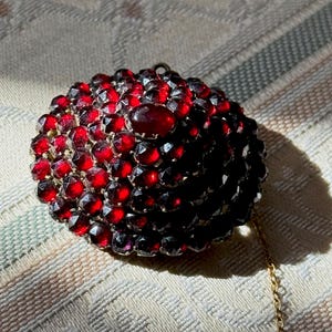 Antique Bohemian Garnet Brooch