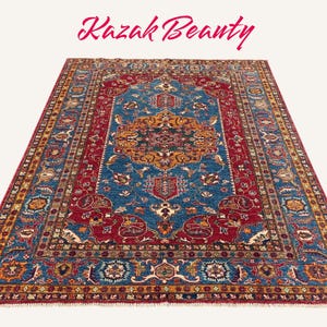 6×8ft Stunning Kazak Rug, Oriental Rug, Area Rug, Afghan Rugs, Runner rug, Kazak rugs, Bedroom Rug, Kilim Rug, Kitchen Items, Bedroom Items,