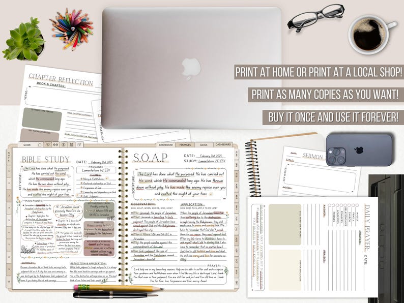 Digital Bible Study Template: SOAP Prayer Journal (canva Editable) - Etsy