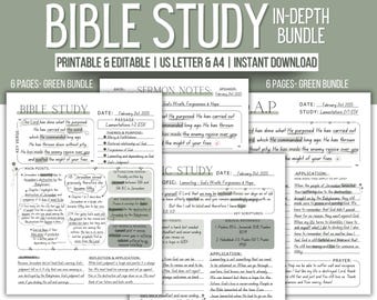 Digital Bible Study Template: SOAP Prayer Journal (Canva Editable)