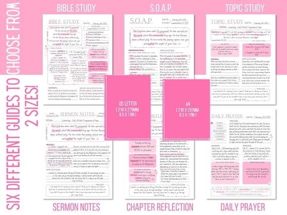 Digital Bible Study, Printable Bible Template, Bible Summary, SOAP Prayer Journal, Faith Reflection, GoodNotes Notability, Canva Editable