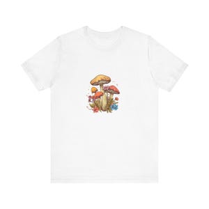Cottagecore Mushroom T-Shirt, Unisex Tee, Nature Lover Shirt, Botanical Graphic Top, Fungi Print Apparel