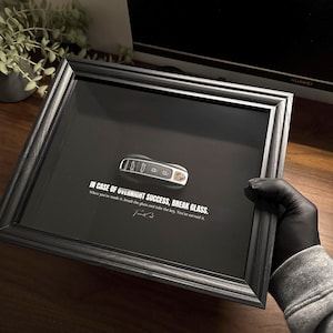 Porsche Key Frame by FramedCash | In Case of Overnight Success, Break Glass | (20x25cm) | Luxury Decór Frame Wall Art