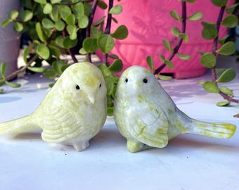 Handskuren Xiu Jade Fågel, Kristall Healing Dekor