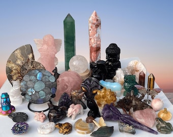 Caja de regalo misteriosa de cristales: Cristales naturales para la sanación Reiki