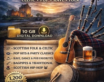 Scottish Music Collection – 1,200 Songs | 10GB | Celtic • Pop • Rave • Folk • Party Classics