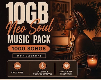 10GB R&B Neo Soul Music Pack – 1000 Songs MP3 320kbps (Digital Download)