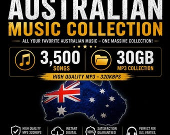 Australian Music Collection – 3500 Radio, Pop, Rock Songs (Digital Download)