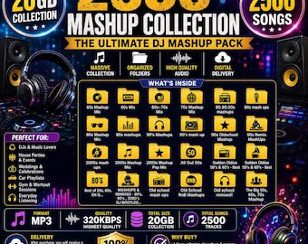 Ultimate Mashup DJ Collection | 2500 Tracks | 20GB Party Pack