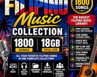 Kolekcja muzyki filipińskiej: 1800 OPM, tagalski, pieśni weselne (do pobrania w wersji cyfrowej)