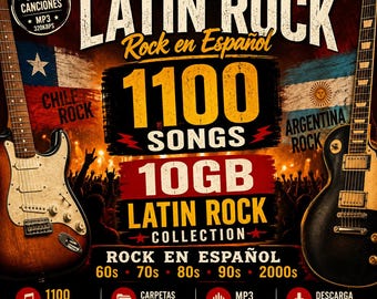 1100 Song Latin Rock Collection | Rock en Español MP3 Download (10GB)