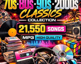 Coleção de Clássicos dos Anos 70, 80, 90 e 2000 – 21.550 Músicas | MP3 320kbps | A Biblioteca Definitiva de Música Retrô