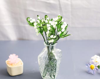 Hand Blown Glass Birth Month Flower: Personalized Birthday Gift