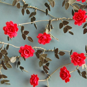 Climbing Rose Paper Flower Kit for 1/12th scale Dollhouses, Florists and Miniature Gardens image 5