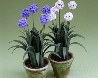 Agapanthus paper Flower Kit for 1/12th scale Dollhouses, Florists and Miniature Gardens