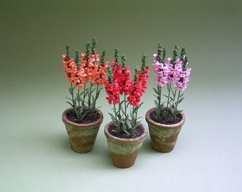 Snapdragon Flower Kit  for 1/12th scale Dollhouses, Florists and Miniature Gardens