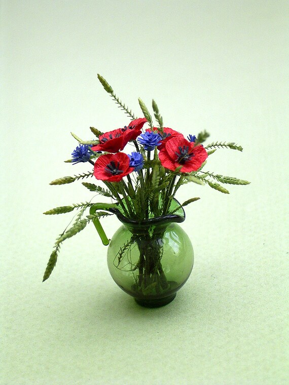 Miniature Dollhouse Poppies Yellow Poppy Flowers 1:12 Scale New