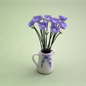 Scabious Flower Kit  for 1/12th scale Dollhouses, Florists and Miniature Gardens