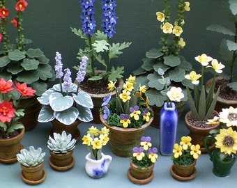 1/24 Narzisse Papierblumen Set für 1/2 zoll Puppenhäuser, Floristen und Miniaturgärten