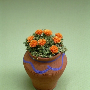 Marigold Flower Kit  for 1/12th scale Dollhouses, Florists and Miniature Gardens