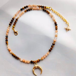 Collier Soleil Boho Avec œil Protecteur - Multirang Doré En Alliage, Style Bohème Ethnique, Neuf Sans Emballage