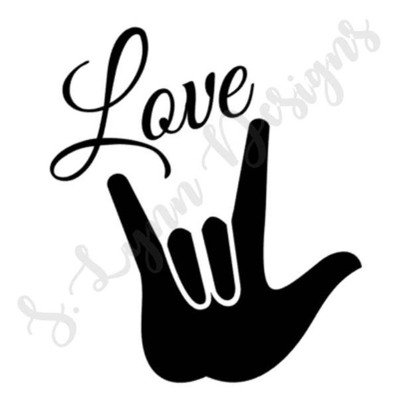ASL Love Sign SVG | Etsy