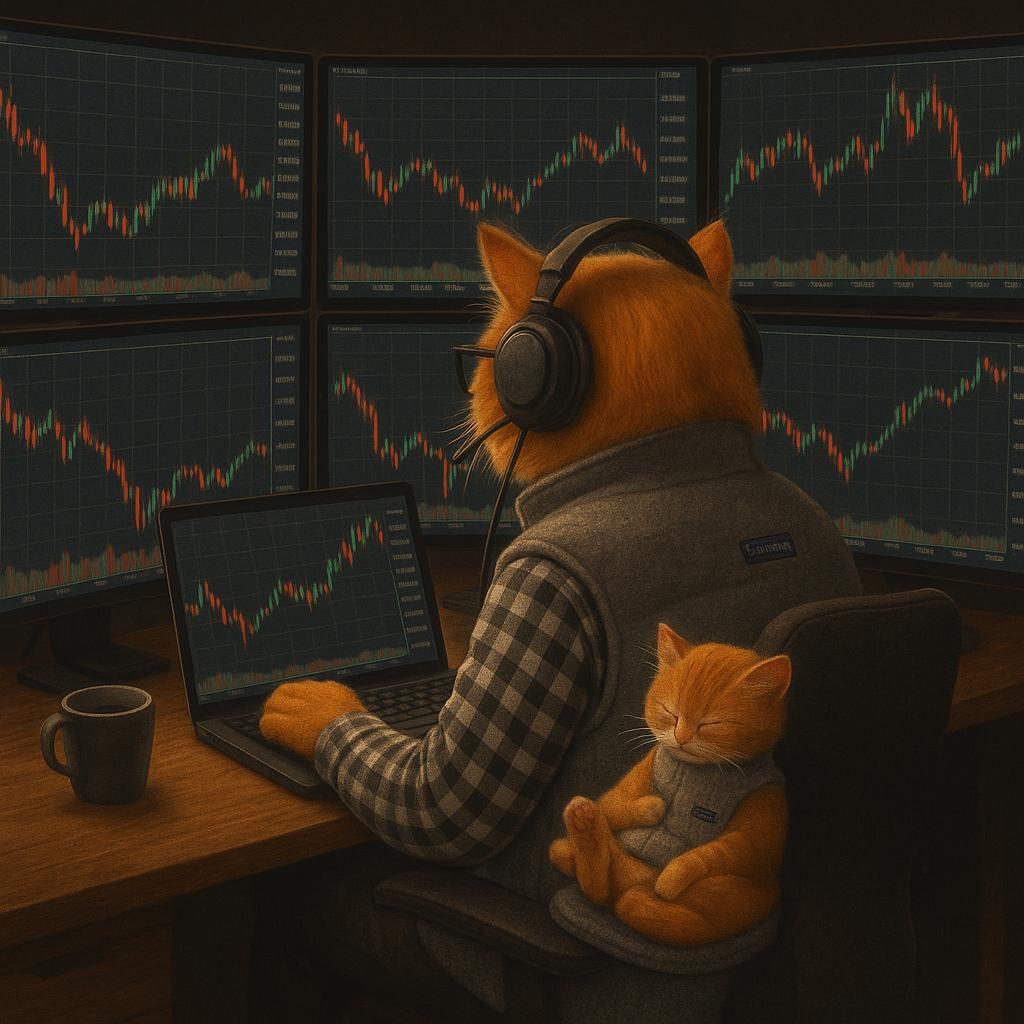Trading Cat Finance Cat Art Prints: Trading Office Decor (digital Download) - Etsy