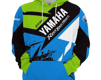 Yamaha-huvtröja/anpassad motorcykelhuvtröja/personlig bikertröja för förare/motorcykelutrustning/streetwear-kläder