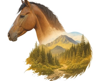 Horse Clipart Bundle | 300 DPI JPEG | Transparent PNG | 4200 x 4200 Pixels | 14 x 14 Inches | Digital Download | 16 High-Quality Designs