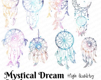 Mystical Dream Catchers Bundle | 300 DPI | Transparent PNG | 4200 x 4200 Pixels |  Digital Download | 9 High-Quality Elements