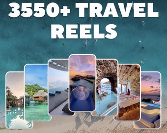 3550+ Luxury Travel Reel Bundle | Faceless Travels Reels for Instagram Reels | Editable In Canva | Beach | Resort | Vacation | Tropical