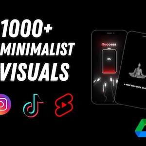 Pacchetto video minimalista di oltre 1000 clip motivazionali e informative per TikTok, YouTube Shorts e Instagram Reels