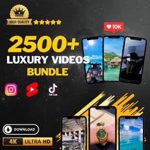 Pacchetto video di lusso da 2500+ video di alta qualità / per Instagram Reels / Tiktok / Youtube Shorts / Download immediato