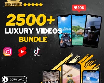 2500+ Luxury Video Bundle High Quality | For Instagram Reels | Tiktok | Youtube Shorts | Instant Download
