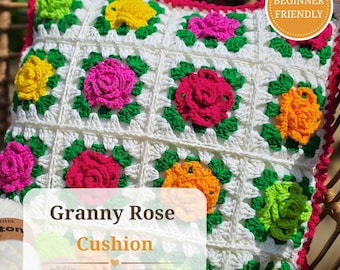 Granny Rose Cushion | Crochet Pattern (Instant Download)