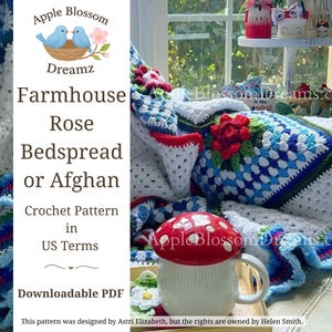 Farmhouse Rose Bedspread or Afghan | Crochet Pattern (Instant Download)