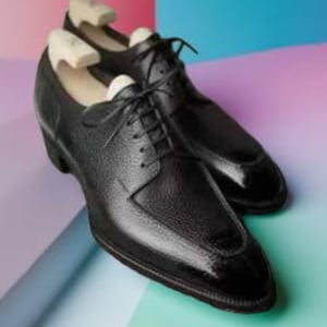 Handmade Black Genuine Leather Oxford Shoes – Formal Dress Shoes for Men