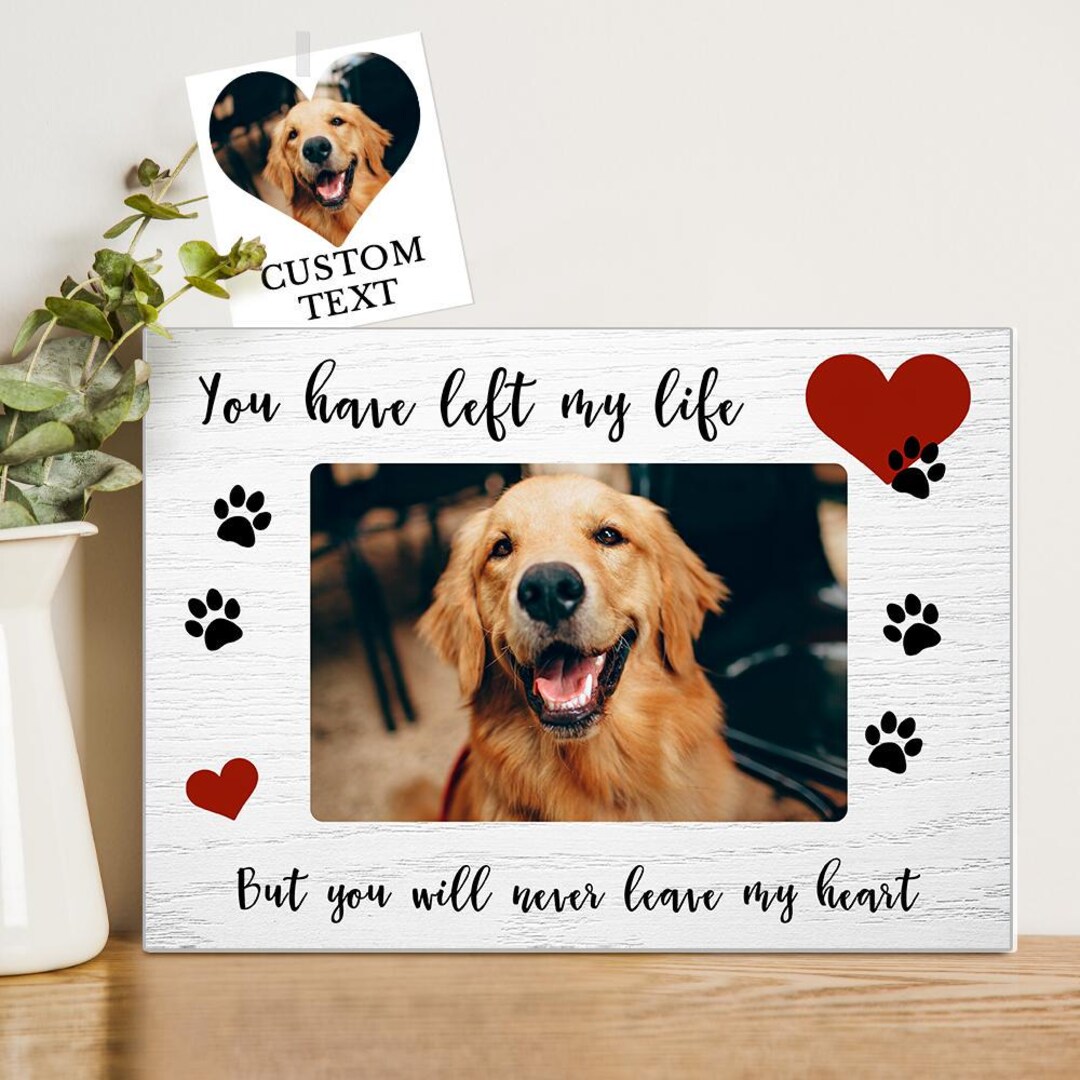 Custom Pet Memorial Frame With Photo – Personalized Pet Sympathy Gift ...