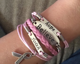 Breast cancer awareness bracelet