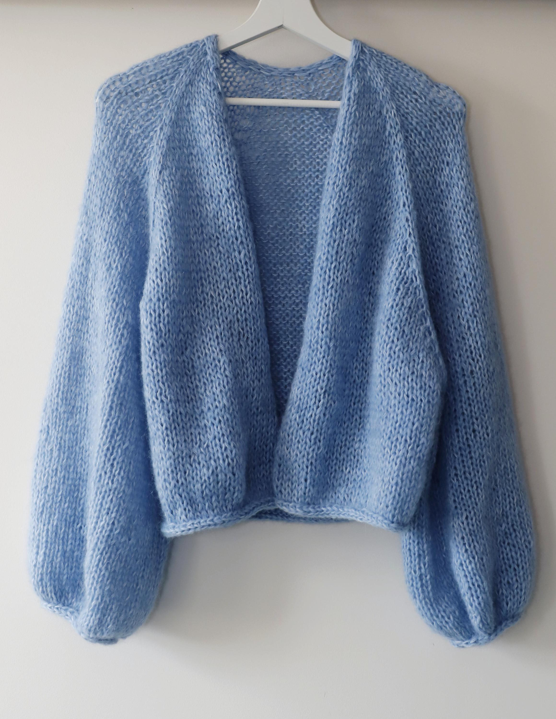 Lavender Blush long mohair cardigan