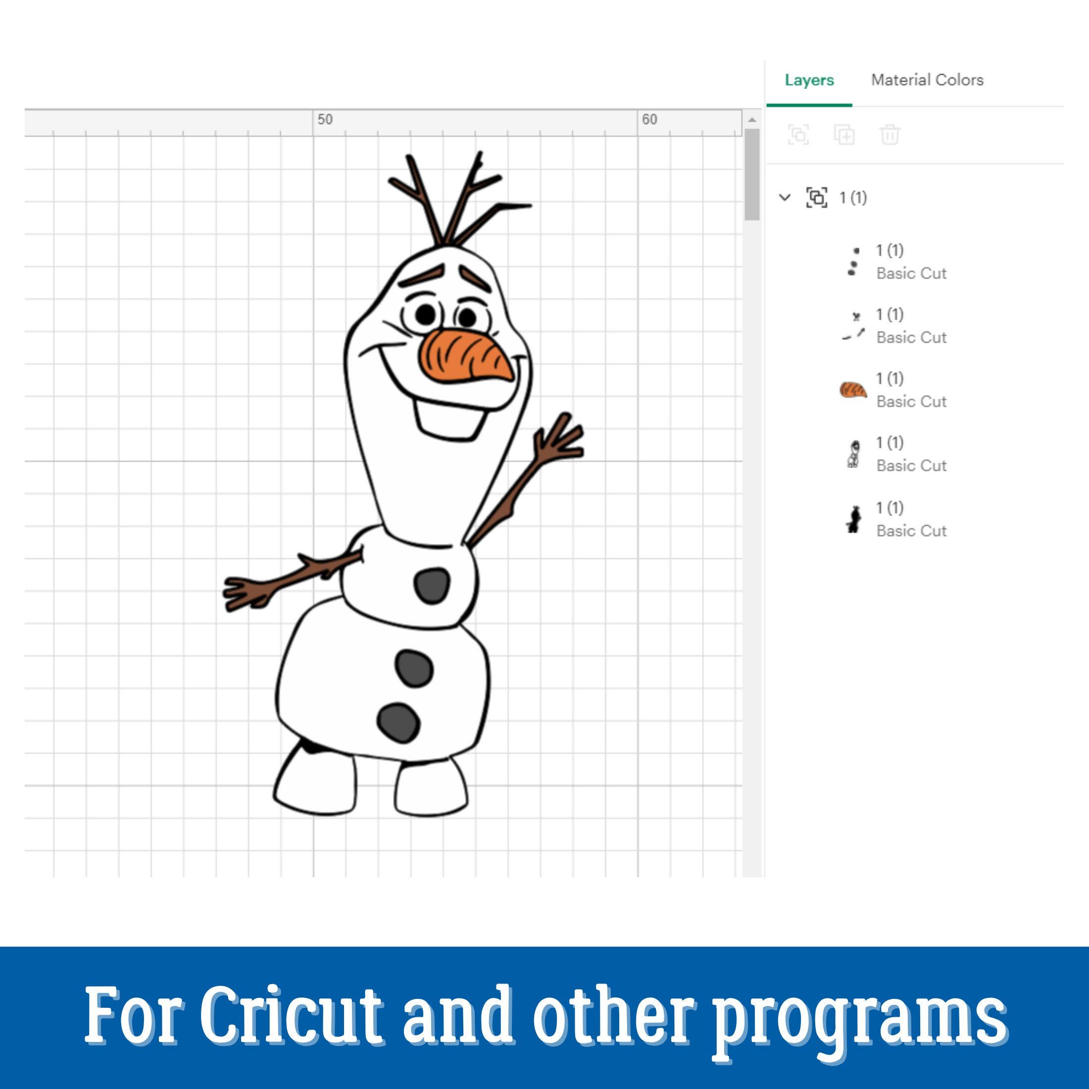 50 Designs Olaf SVG Plus PNG Clipart Bundle for Cricut Silhouette and ...
