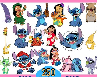 250 Designs Stitch SVG plus PNG Clipart Bundle for Cricut Silhouette and others, Instant Download